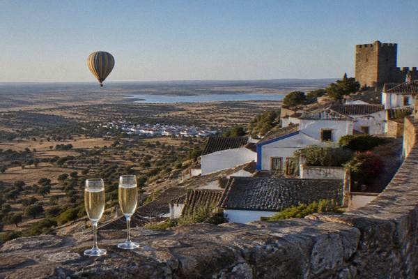 Balloon Ride, Champagne Toast, Monsaraz